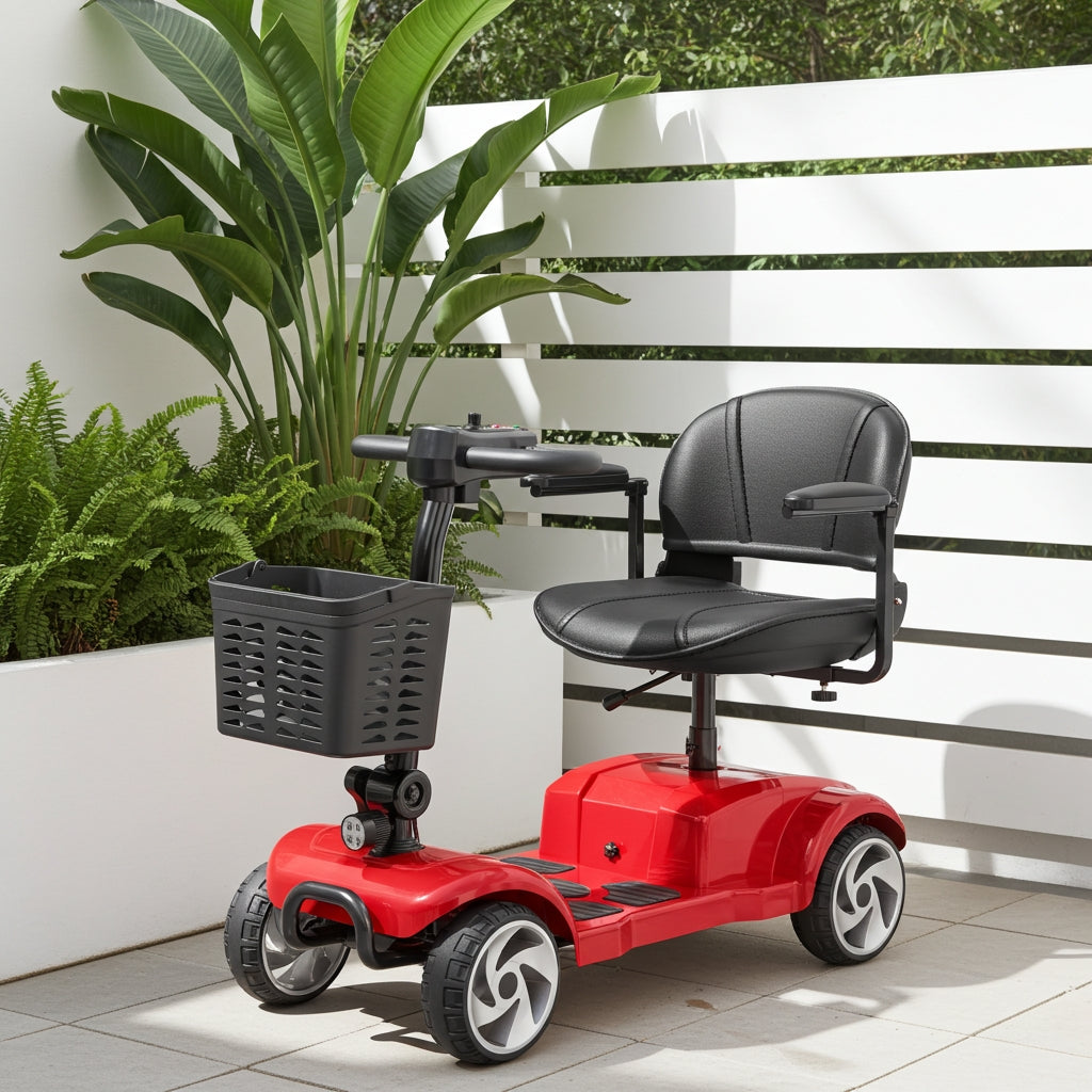 SwiftEco 4 Wheel Electric Mobility Scooter With 30 Miles Long Range & Basket