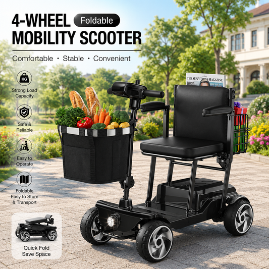 SwiftEco Foldable Lightweight Electric Mobility Scooter For Adults And Seniors