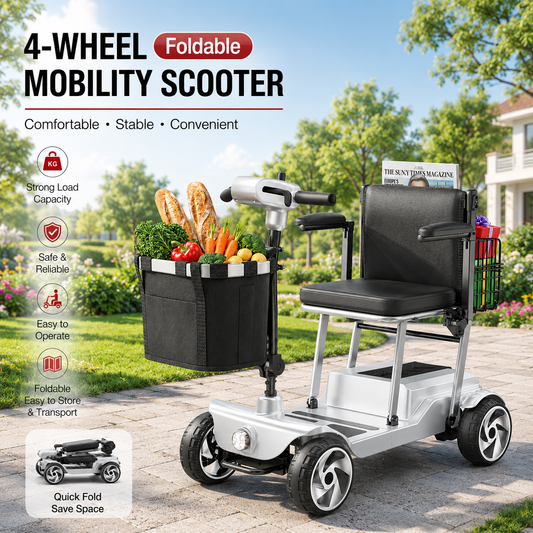 SwiftEco Foldable Lightweight Electric Mobility Scooter For Adults And Seniors