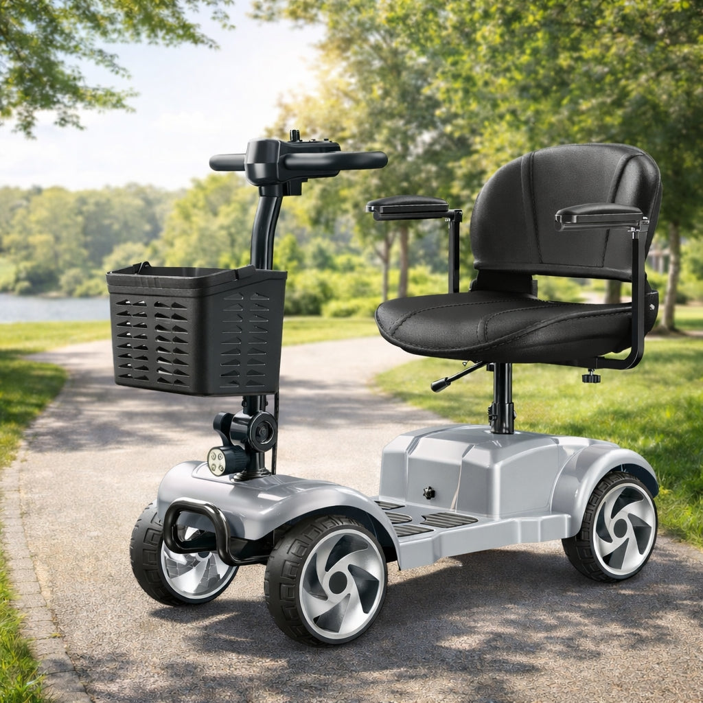 SwiftEco 4 Wheel Electric Mobility Scooter With 30 Miles Long Range & Basket