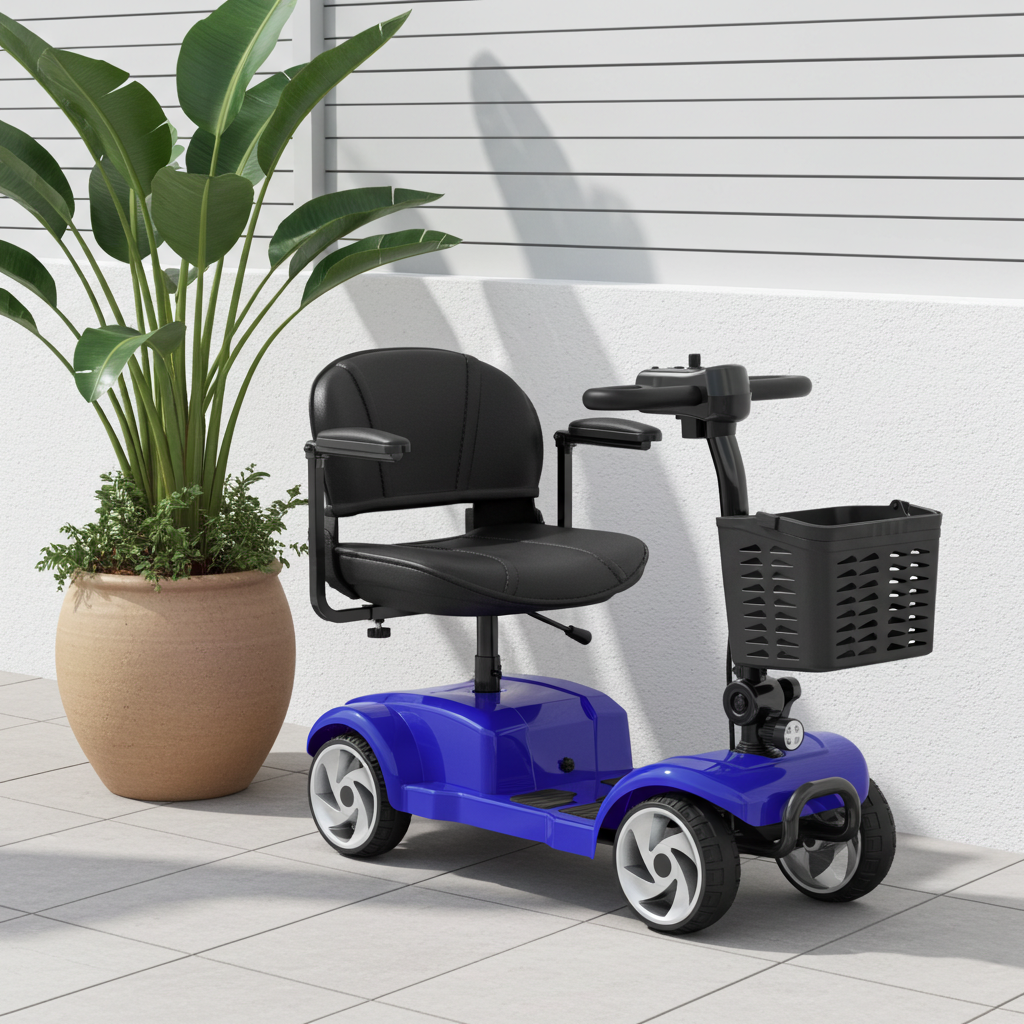 SwiftEco 4 Wheel Electric Mobility Scooter With 30 Miles Long Range & Basket